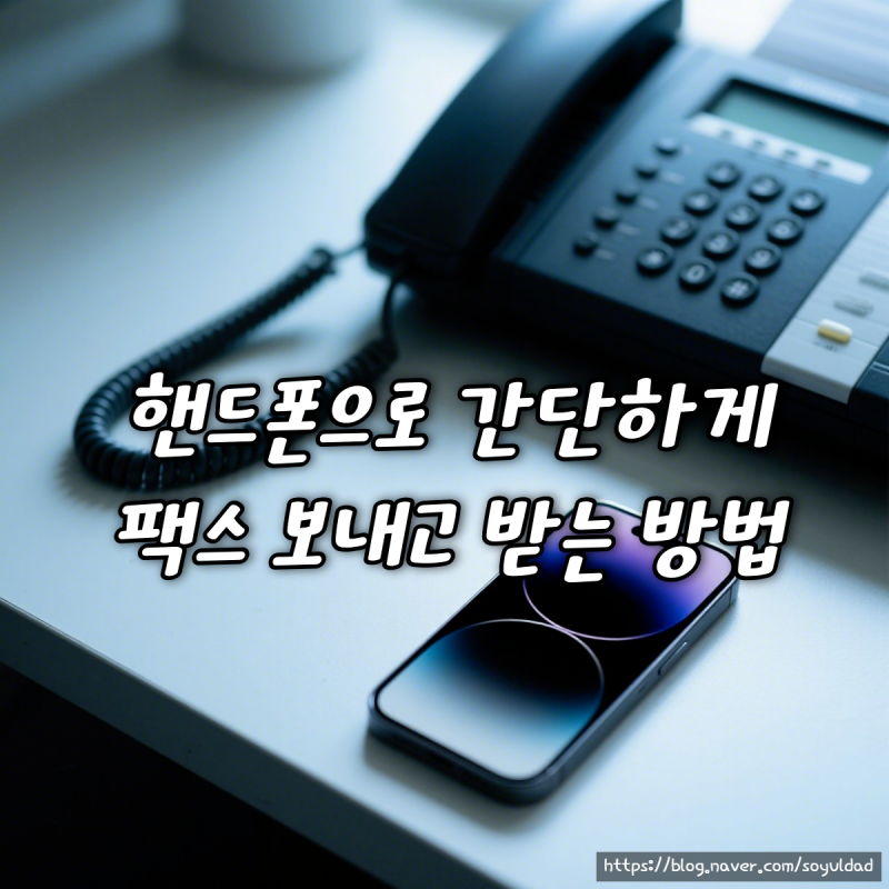 핸드폰휴대폰으로 팩스 보내기 받기 보내는법 받는법 발송전송수신