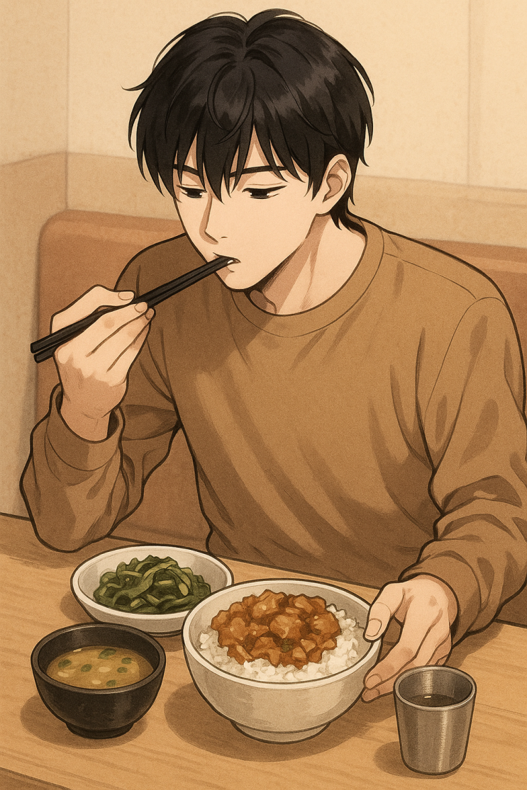  [감성일러스트] 혼자 먹는 밥은, 이상하게 맛이 없더라