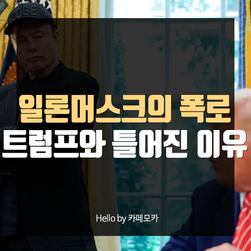 <b>트럼프 머스크 갈등</b> 이유 테슬라 주가 비트코인 하락