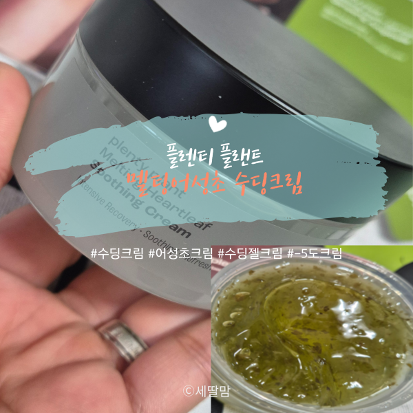  -5도크림 플렌티플랜트어성초수딩크림으로 뜨거운 여름철 피부관리해요~