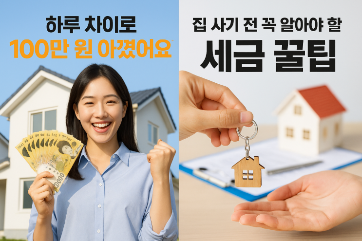  하루 차이로 100만 원 아꼈어요! 집 사기 전 꼭 알아야 할 세금 꿀팁