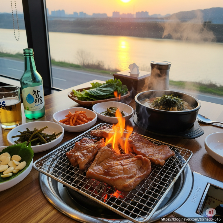  [가평 맛집/남이섬 주차 팁] 아이와 함께한 강산골 숯불소금구이 후기 주차 무료에 맛까지 최고!