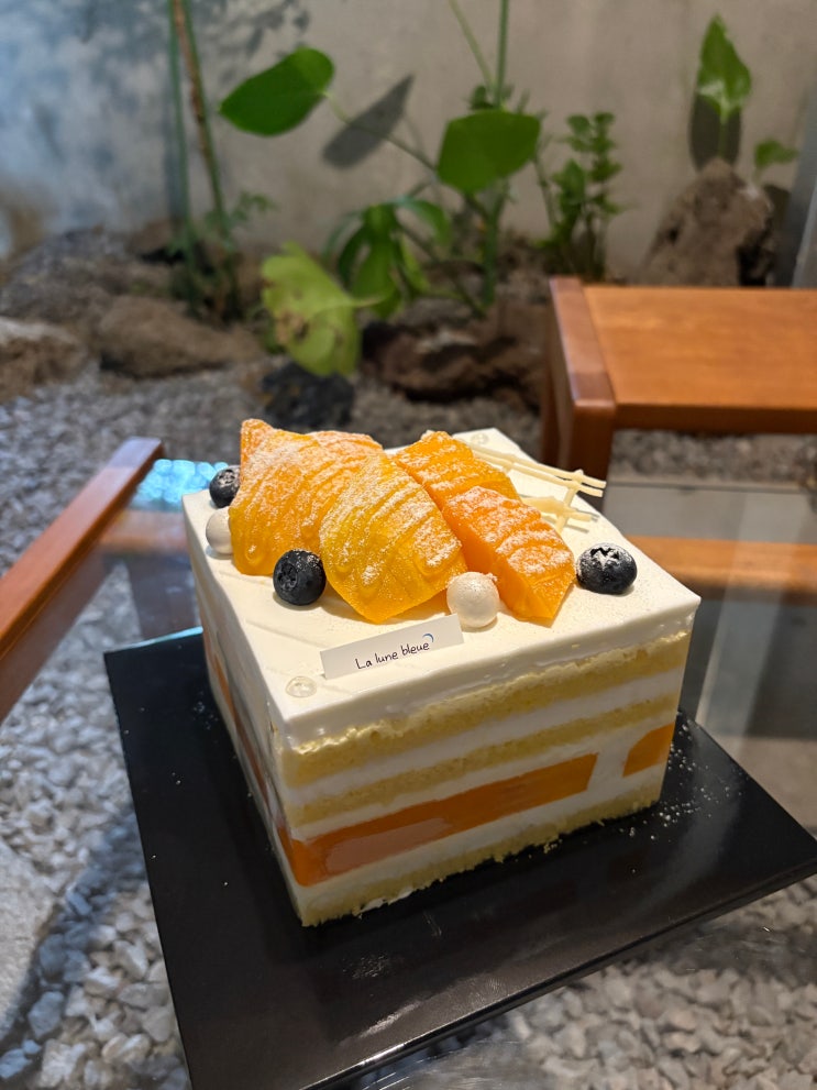  제주남원카페 라룬블루:) 서귀포 애플망고케이크맛집