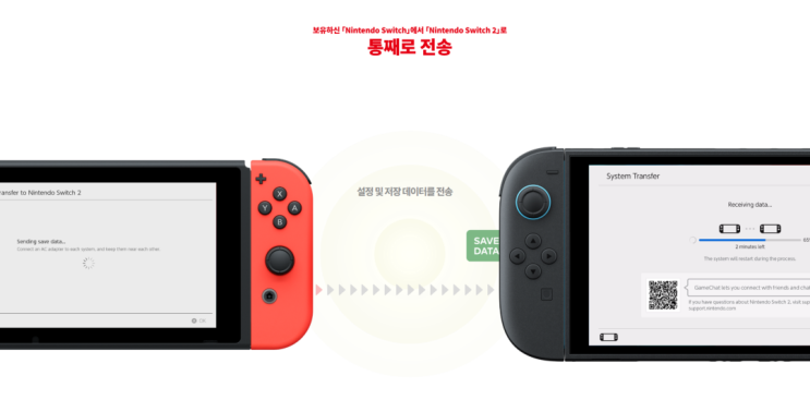  닌텐도 스위치에서 스위치 2로! 데이터 이사 완벽 가이드 (통째로 전송)