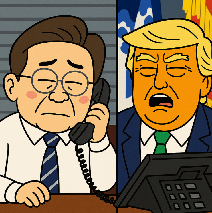 <b>이재명</b>과 <b>트럼프</b> 전화는 계속 미뤄지나 ?