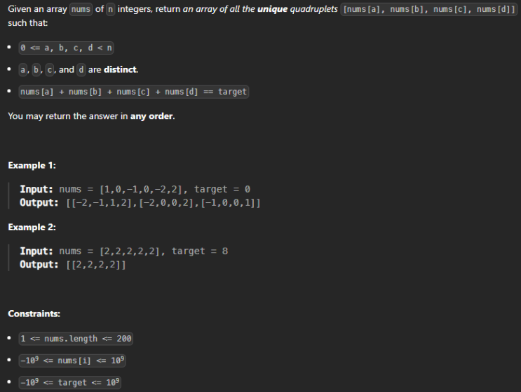 JAVA_LeetCode 18_4Sum