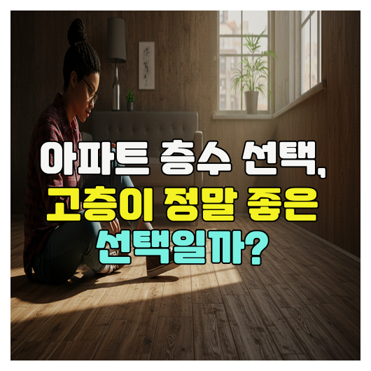 아파트 고층 선택, 정말 좋은 결정일까?