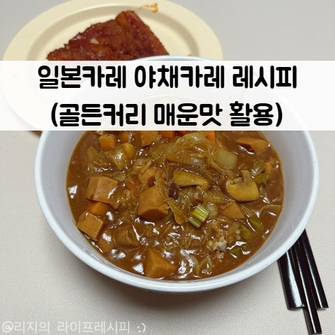 카레 레시피 고형카레 고체카레 만드는법 일본카레 만들기 골든커리 매운맛 도삭면 카레우....