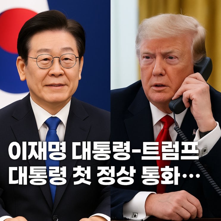 <b>이재명 대통령</b>-트럼프 <b>대통령</b>, 첫 정상 <b>통화</b>… 관세 협의... 