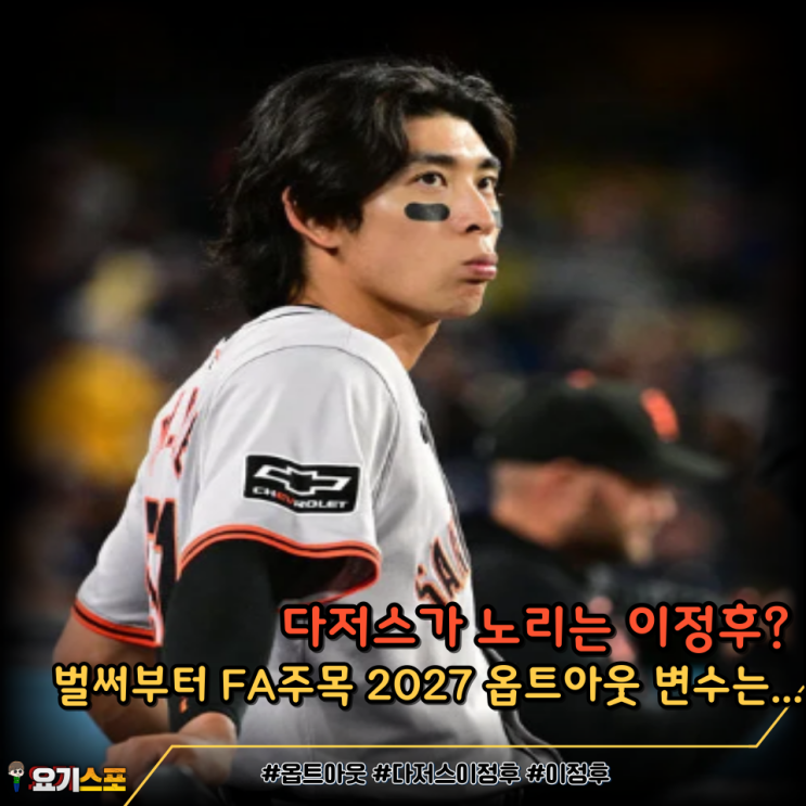다저스가 주목한 <b>이정후</b>, 2027 옵트<b>아웃</b>이 불러온 관심