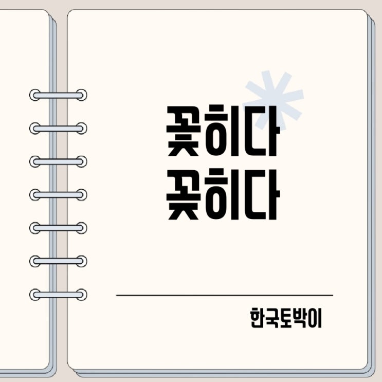  꽃히다 꽂히다 바른 표현은?