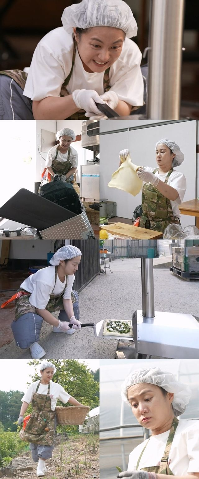  박나래, 몸집만 한 캐리어에 뭐가 들었나 했더니…피자 화덕 등장에 깜짝 (나혼산)