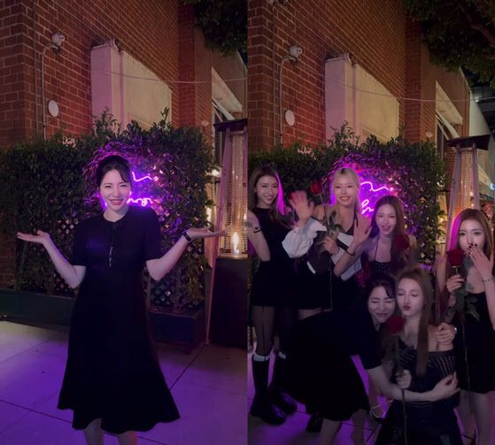 소녀시대 써니, 삼촌 이수만 프로듀싱 걸그룹과 美서 근황 포착