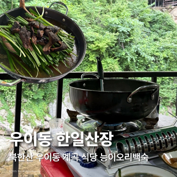  우이동 계곡 식당 한일산장 능이오리백숙 내돈내산 후기