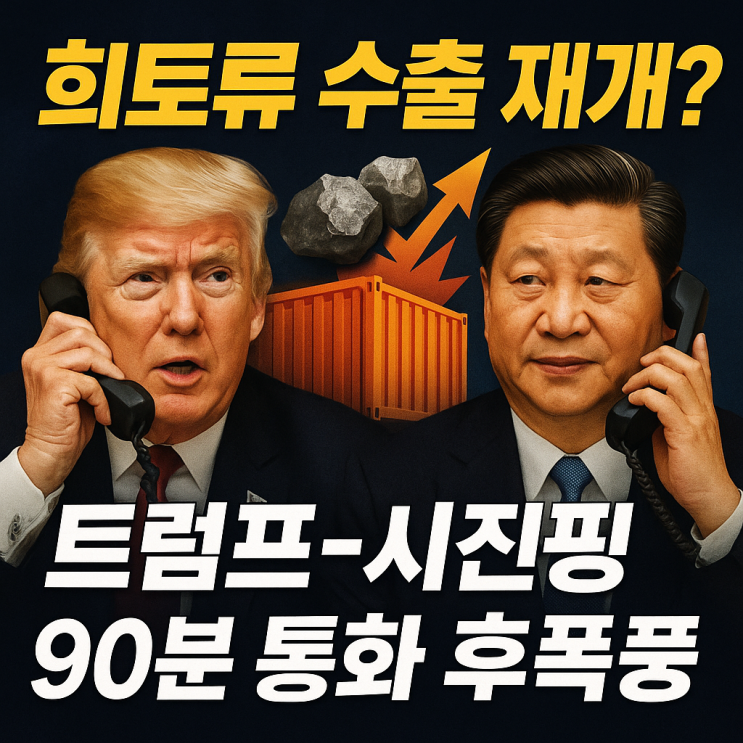 <b>희토류 수출 재개</b>? 트럼프-시진핑 90분 통화 후폭풍