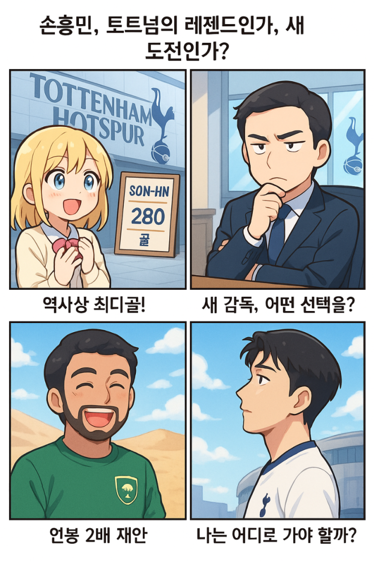 <b>손흥민</b> 이적설 진짜일까? <b>토트넘</b> 유로파우승후 <b>포스테코글루</b>감... 