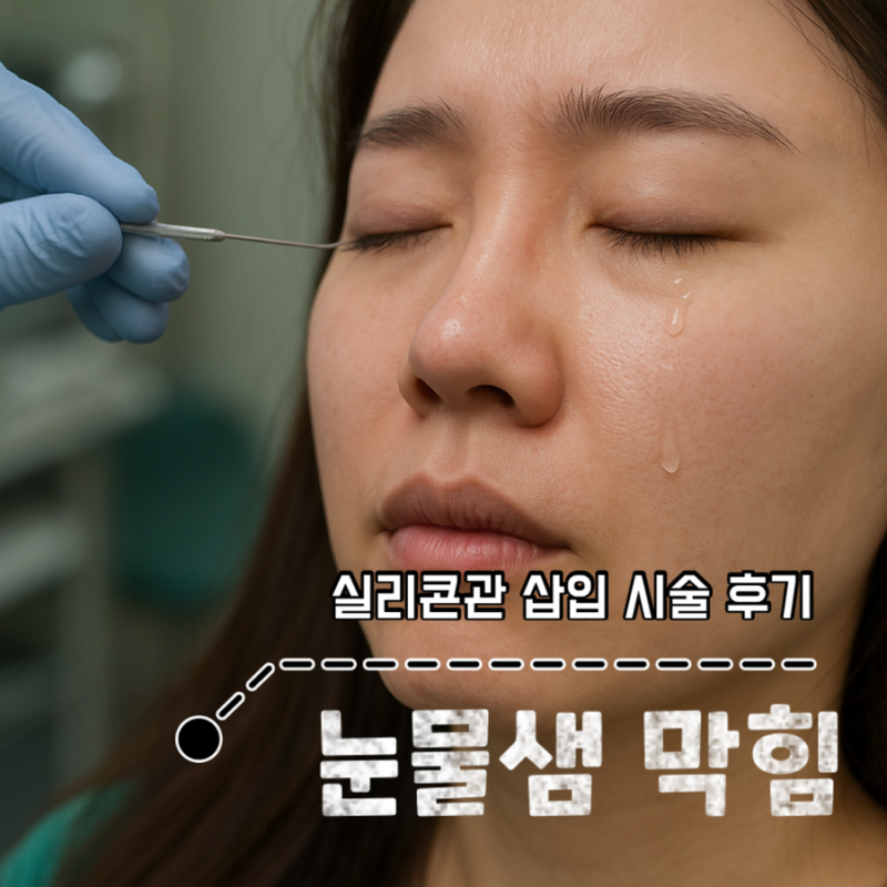눈물샘 막힘 시술후기 실리콘 유류관 삽입시술