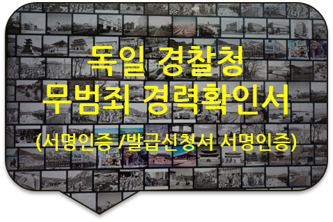 독일 뮌헨(Munich) 경찰청 '무범죄 경력 확인서' 발급 신청서의 서명에 대한 사실인증 독일 뮌헨(Munich) 경찰청 '무범죄 경력 확인서' 발급 신청서의 서명에 대한 사실인증