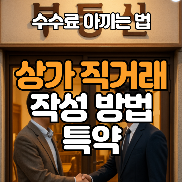  상가 직거래 양도양수 계약서 쓰는법 (+특약·주의사항 필수 확인!)