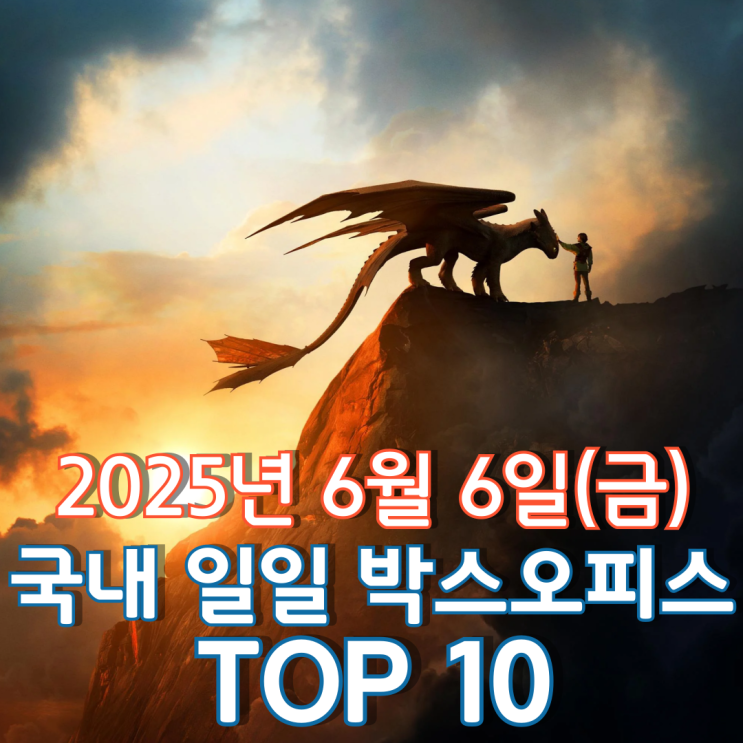  [국내 박스오피스] 일일 TOP 10 - 2025년 6월 6일(금)