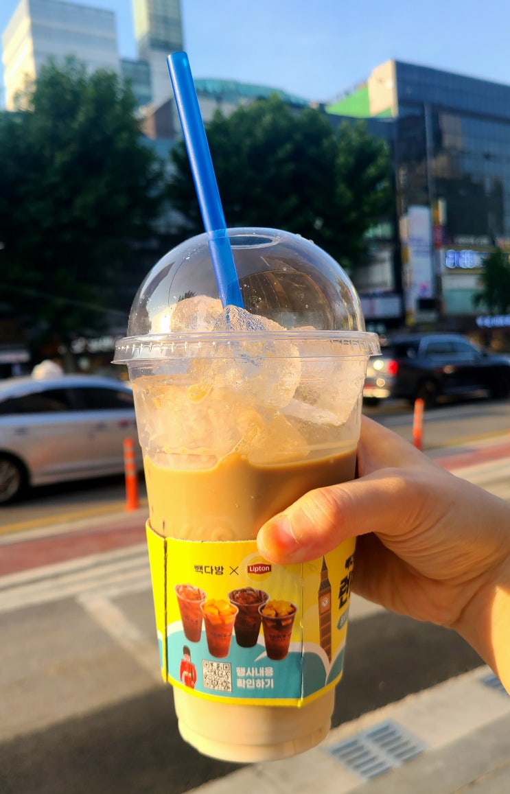  빽다방 카페라떼 칼로리 할인 1,000원