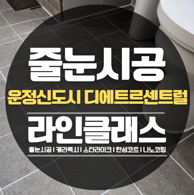  파주 운정신도시디에트르센트럴 줄눈시공,케라폭시 추천정보