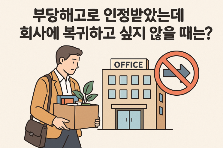  (노무관리) 부당해고로 인정받았는데 회사에 복귀하고 싶지 않을 때는?