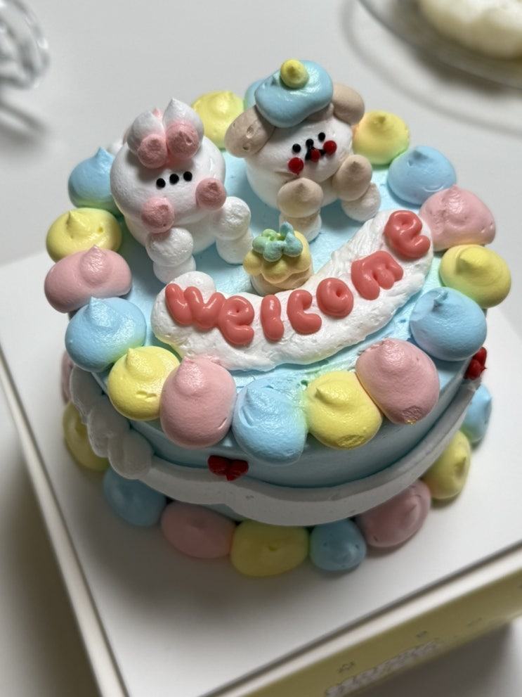  명동레터링케이크 해피베어데이 롯데백화점 디저트 맛집!