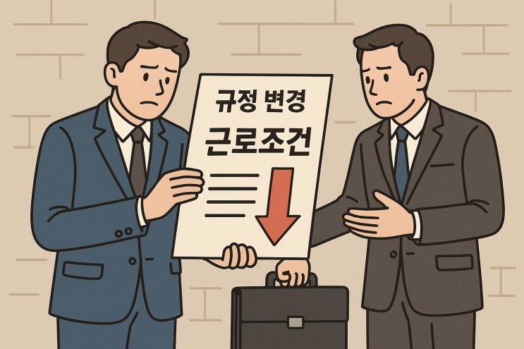  (인사제도) 근로조건을 저하시키는 사규의 변경이 유효하기 위한 요건은?