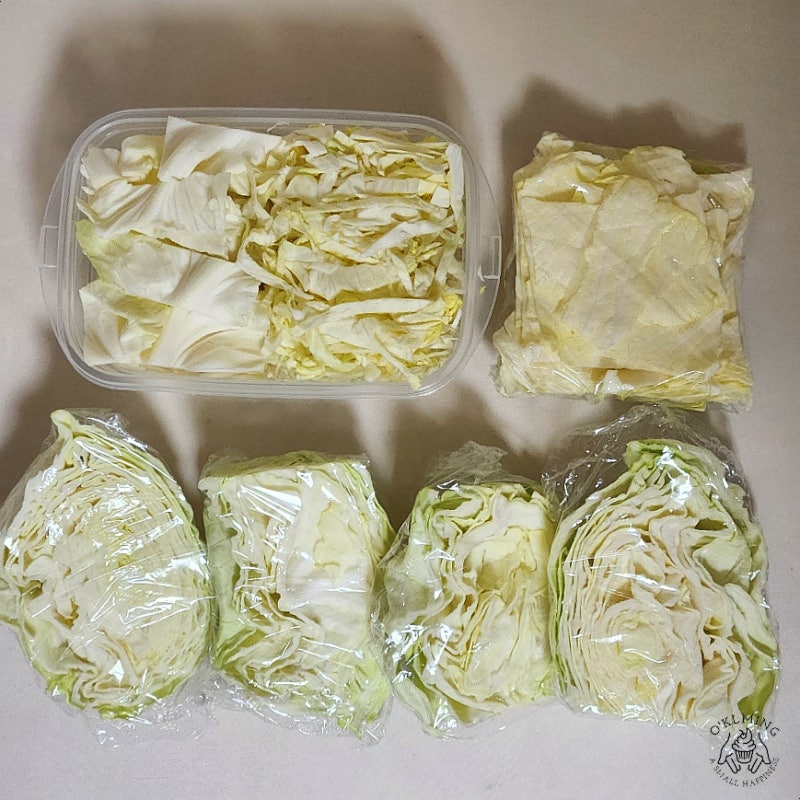 자취생의 정말 쉬운 통양배추 손질방법!!  양배추 오래보관하는 냉장보관법
