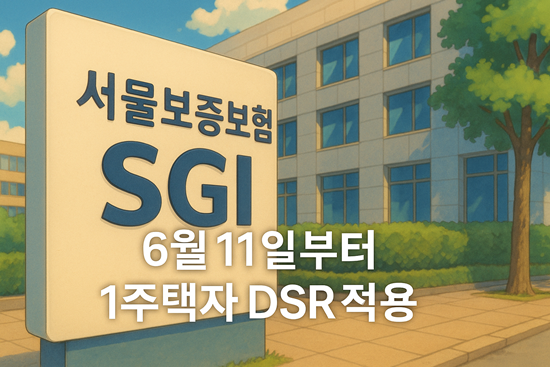  서울보증보험SGi 전세안심보험 90%변경 및 1주택자 DSR적용