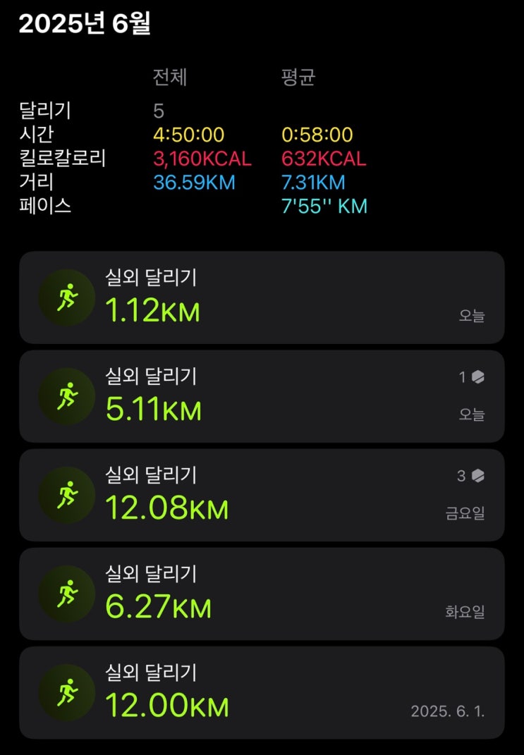  초보 러너의 39차 일지! (첫 한강 러닝, 기록보다는 달리는 것에 집중한 주!!)