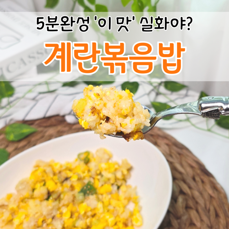  5분만에 준비하는 계란볶음밥 레시피 파계란볶음밥