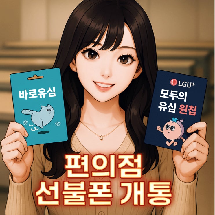  편의점 선불폰 개통 모바일 셀프 접수 방법