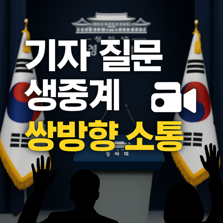 이재명 대통령 지시: <b>브리핑룸</b> 질문 <b>생중계</b>…국민 알권리 강화... 