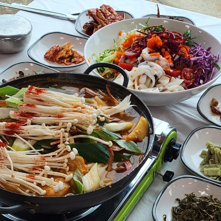  태안 먹거리 현지인 맛집 마검포저녁노을횟집 갑오징어물회 게국지
