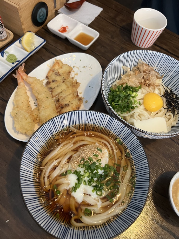  원주 혁신도시 반곡동 느루카메 냉우동 맛집 feat. 어묵 튀김, 새우튀김