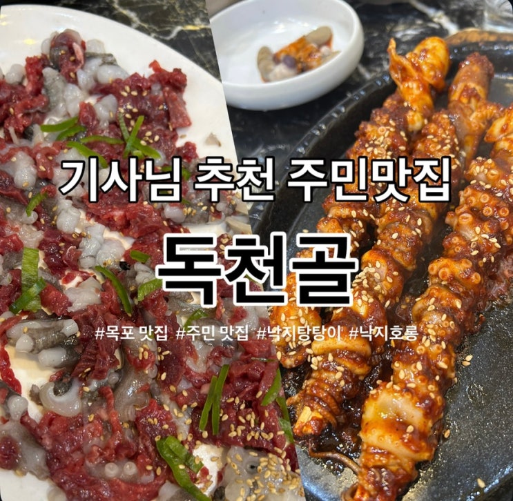  (내돈내산)[목포] 기사님이 추천해주신 낙지탕탕이 낙지호롱 맛집, 독천골