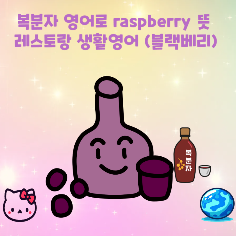 복분자 영어로 레스토랑영어? 블랙베리 차이