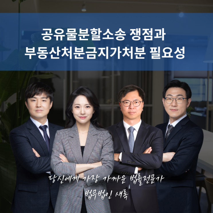  공유물분할소송 쟁점과 부동산처분금지가처분 필요성