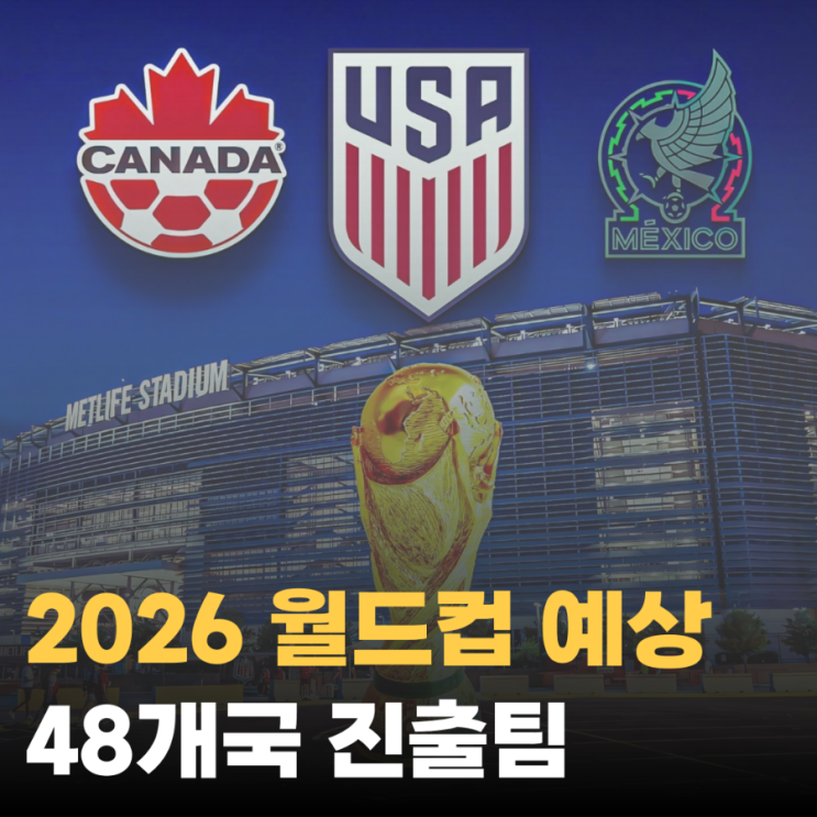 현시점 2026 북중미 <b>월드컵 본선 진출</b> 48개국 예상