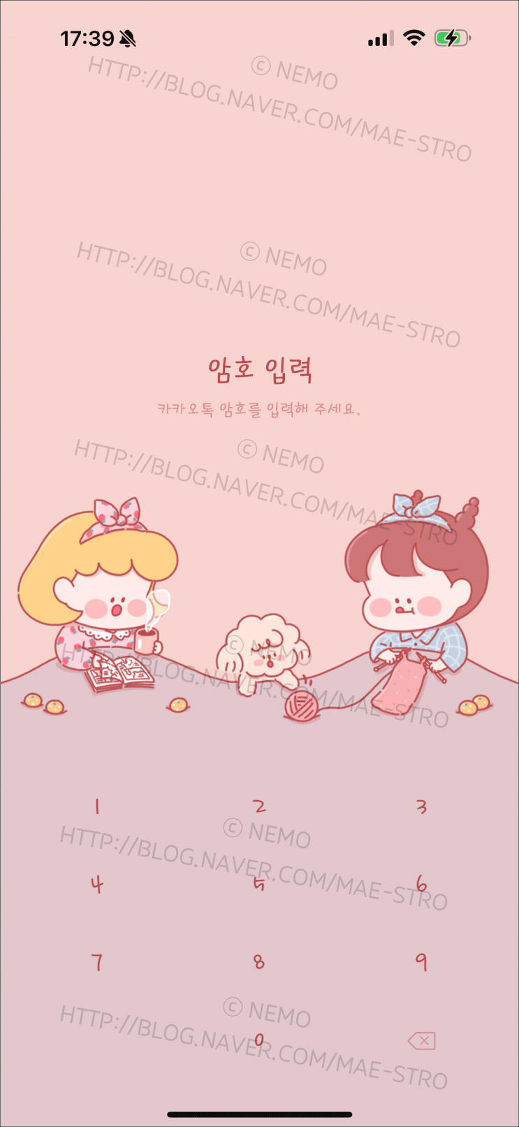  아이폰 카카오톡 테마 | 미미님 겨울 밤