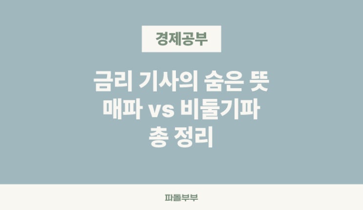  매파 비둘기파 경제 어원과 뜻