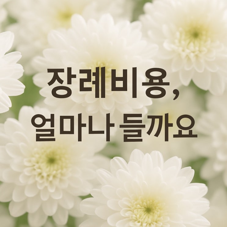  장례비용,얼마나 들까요?