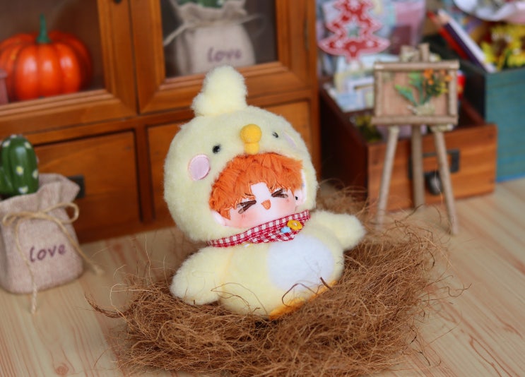  10cm 노란 병아리 세트 인형옷 아이돌인형옷