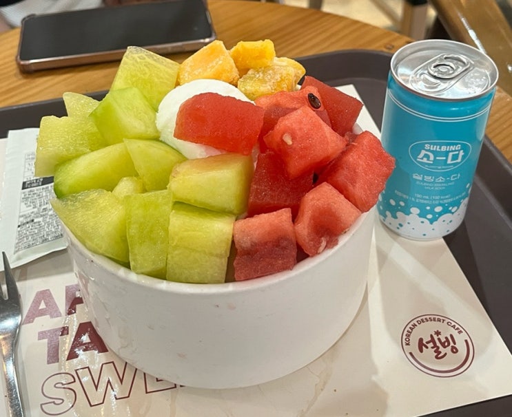  설빙 new 메뉴 과일흠뻑화채설빙 먹어본 후기