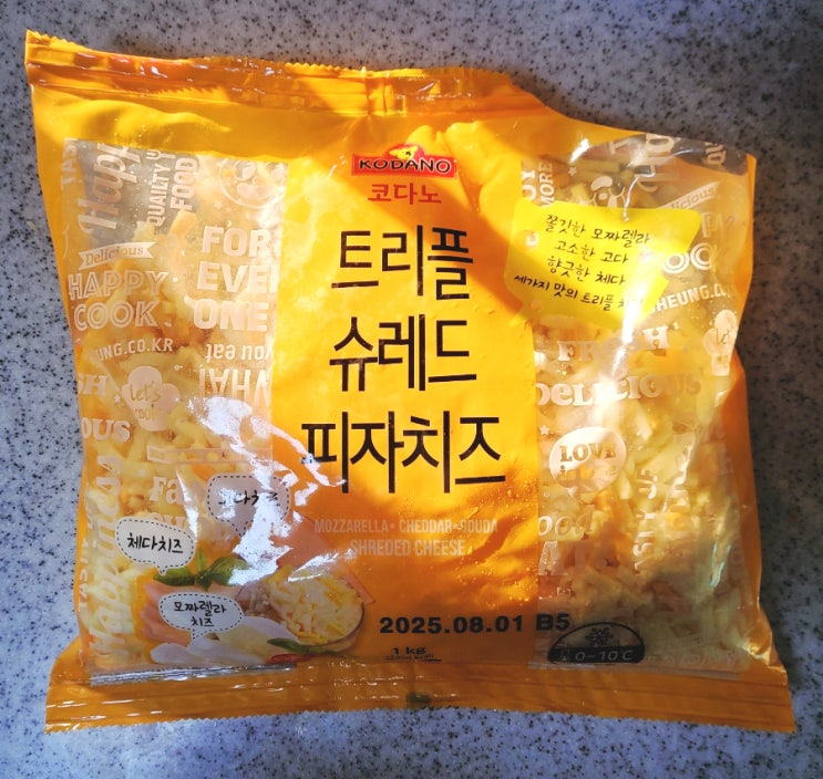  아이간식메뉴)치즈폭탄 또띠아 감자피자_코다노 트리플 슈레드 피자치즈&치즈헤드 오리지널 스트링치즈(쿠팡템 추천)