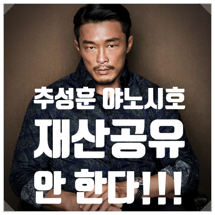 <b>추성훈</b>야노시호, <b>재산 공유</b> 안한다!? 놀라운 부부의 돈 관리!... 