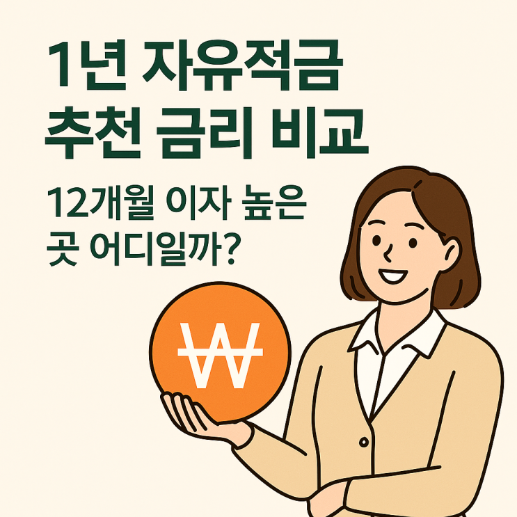  1년 자유적금 어디가 유리할까? 금리 비교 총정리