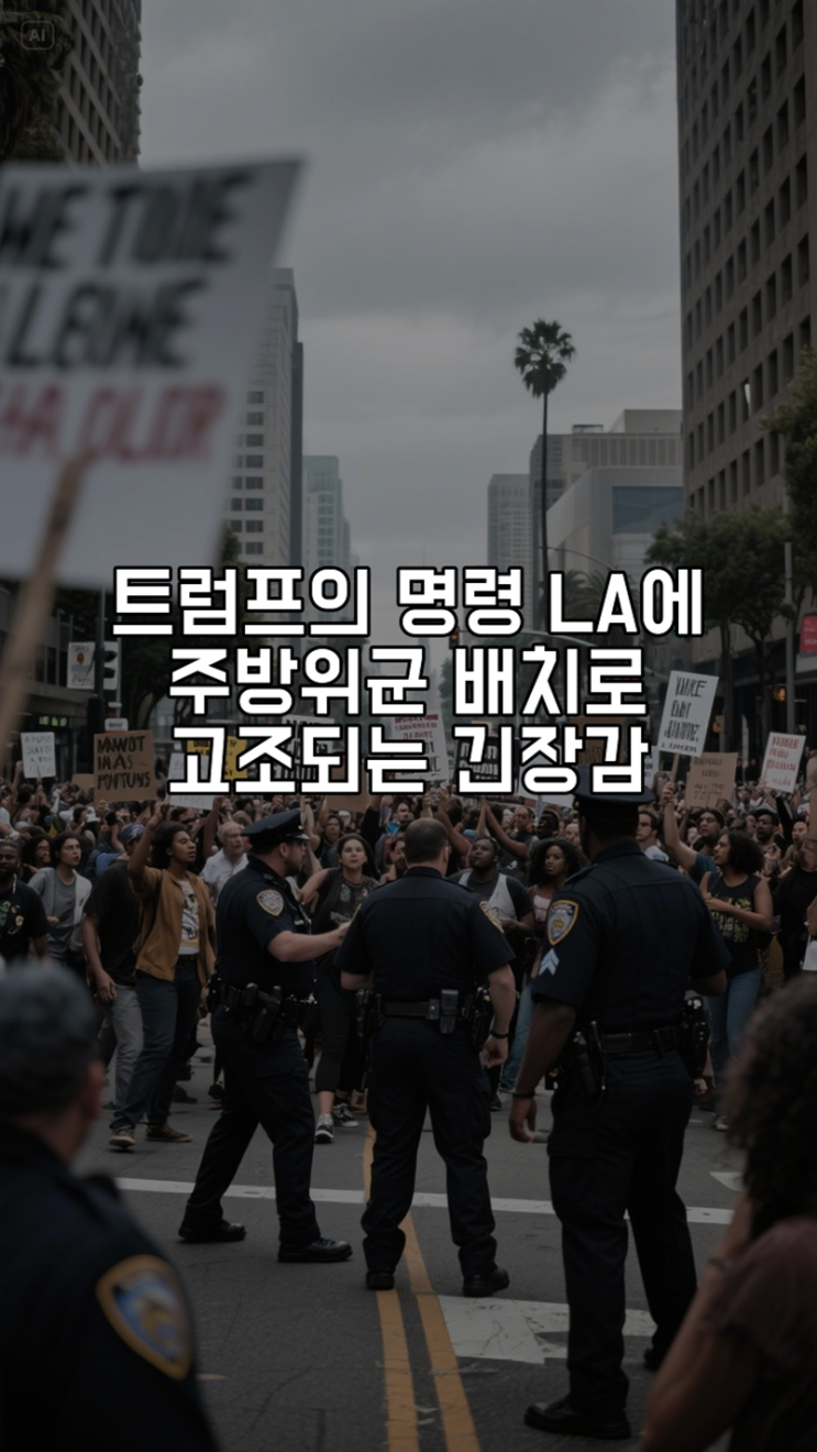 <b>트럼프</b>의 명령, LA에 <b>주방위군</b> 배치로 고조되는 긴장감
